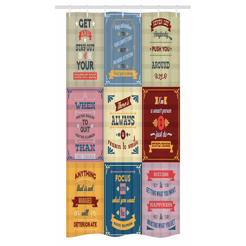 Patchwork Shower Curtain with Hooks Included, 36" W x 72" L