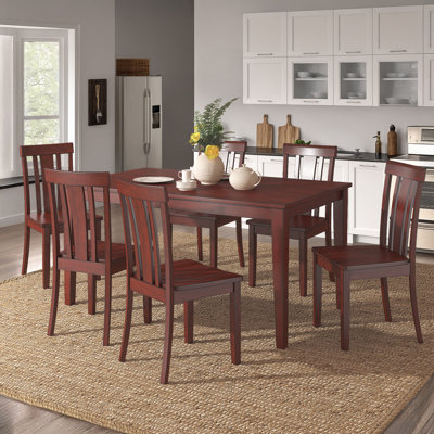 Plympton 6 - Person Solid Wood Top Four Leg Dining Set