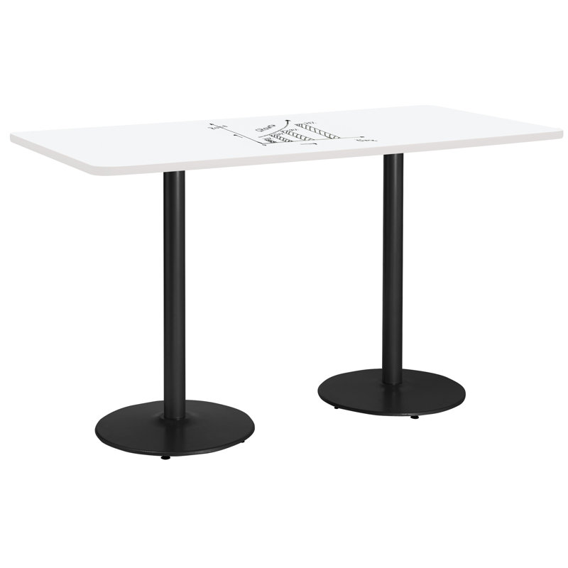 Table de salle de pause, Noir, H 41 po x L 96 po x L 42 po