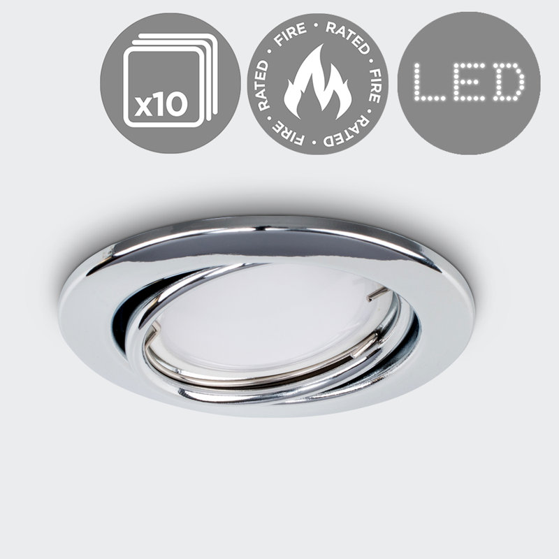 Recessed Lighting Kit, Chrome