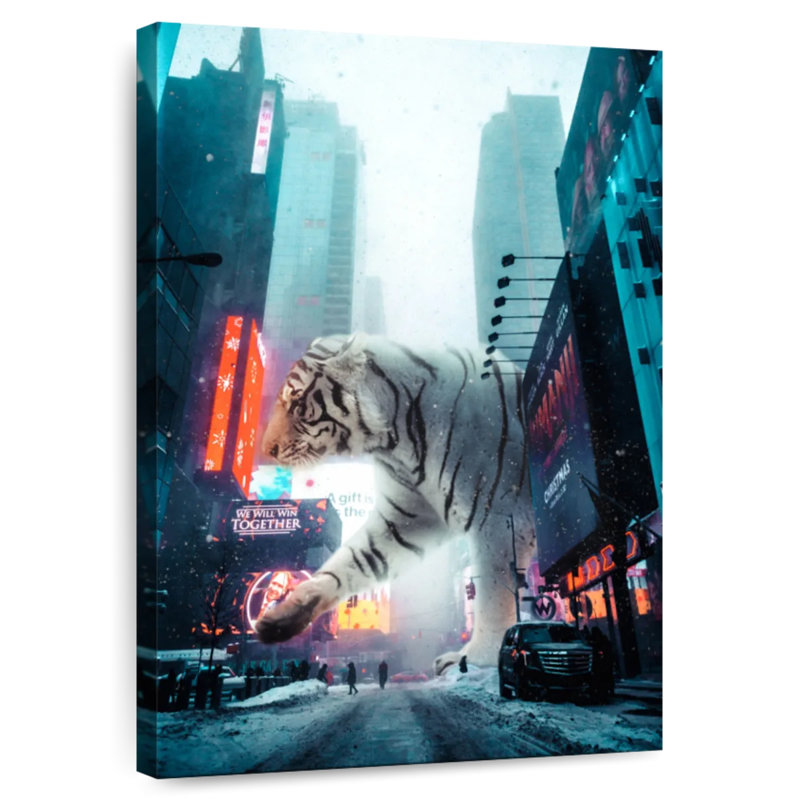Brampt Tiger City, 36" H x 24" W