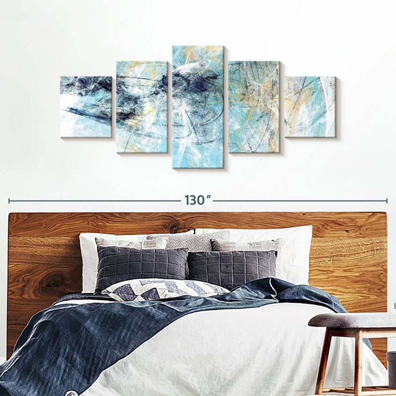 Texture dynamique dynamique 5 pièces, H 92 po x l 42 po x P 1,25 po