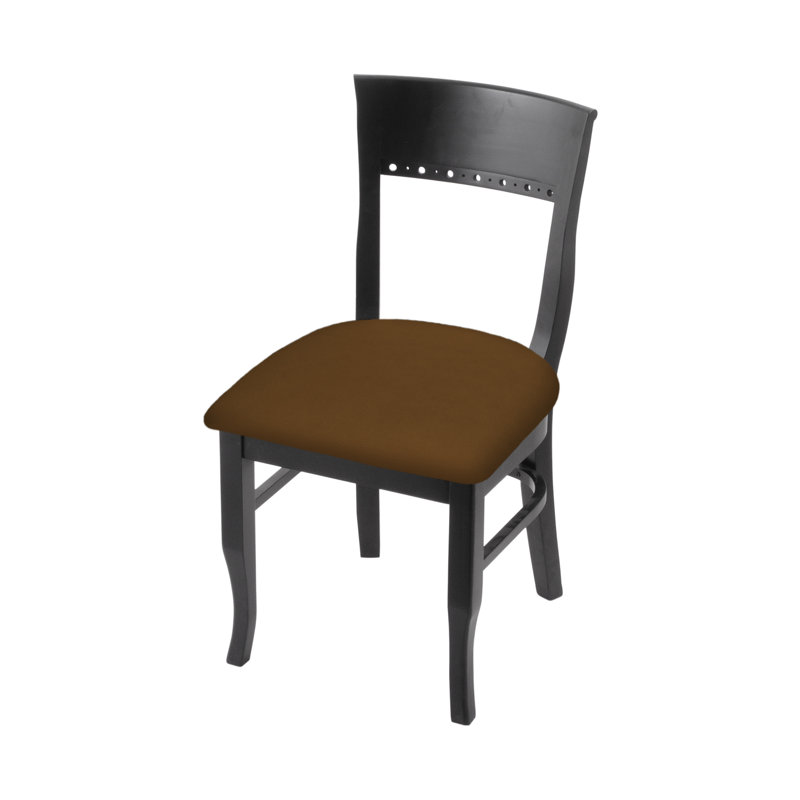 Hampton 19.25'' H Upholstered Beech Side Chair, Black, Canter Thatch