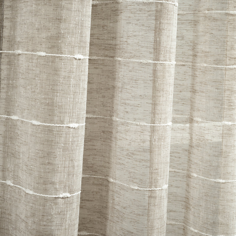 Neutral Sheer Polyester Grommet Window Curtain Panels 38" x 63"