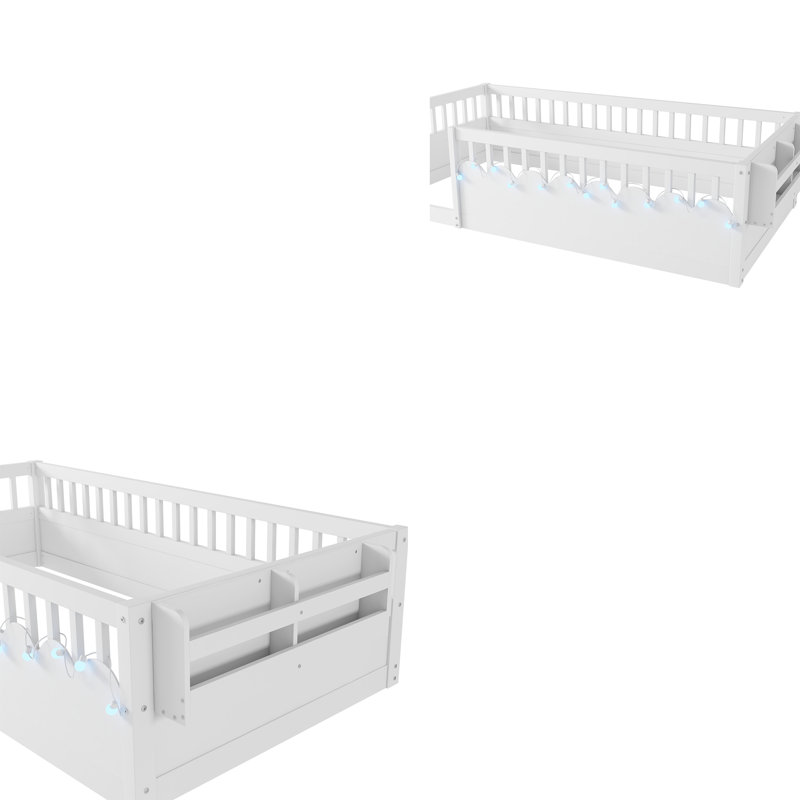 Lit simple 78,7 po Montessori, Blanc