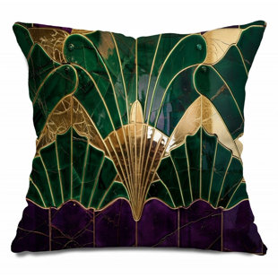 Trendy Floral Plush Cotton Blend Reversible Throw Pillow