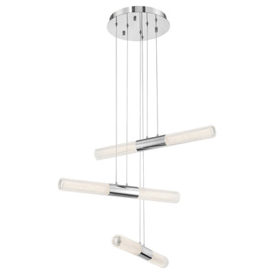 Cho 6-Light Crystal Chandelier, Chrome Finish