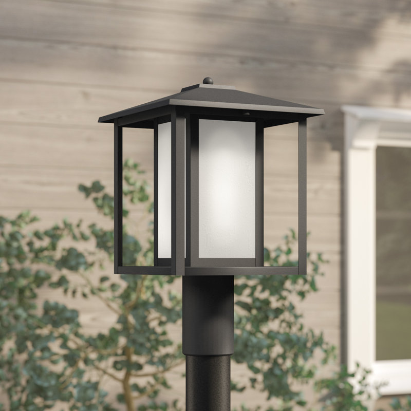 Tête de lanterne câblée à 1 lumière H 15 po Vermont, Étain patiné, Non