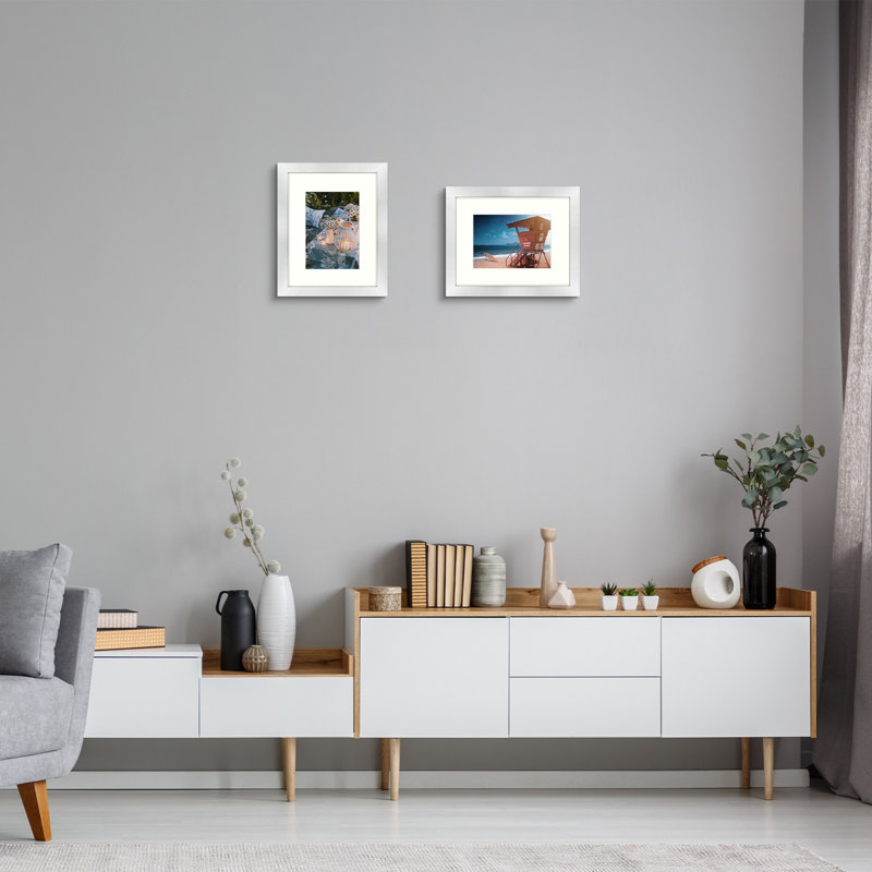 Cadre photo Dreketi, Argent, 8 pi x 10 po emmêlé à 5 po x 7 po