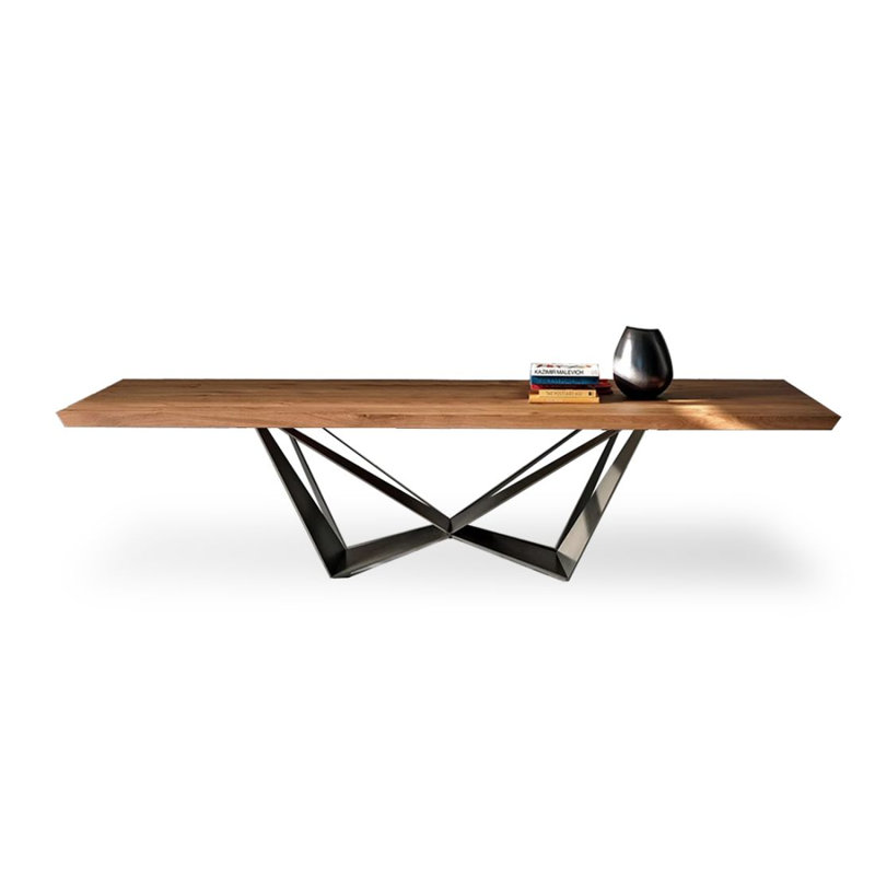 Nut-brown Rectangular Solid Wood Dining table, 29.53"H x 78.74"L x 35.43"W