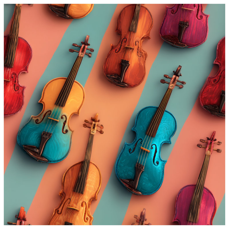 Housse de couette Violins Bedding Music Eclectic, Lit simple