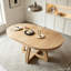 Table de salle à manger ronde extensible pour 4-6, pieds de table intermédiaires de 16 po-129674667