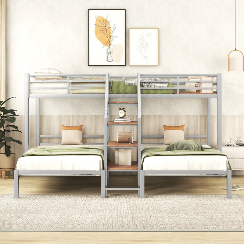 Metal  &  Bunk Bed, Silver