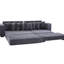 Canapé modulaire en L surdimensionné surdimensionné, tissu en velours côtelé, repose-pieds amélioré, porte-gobelets, coussins décoratifs, convertible en lit: 107,46 po avec repose-pieds mobile, poche latérale, 8 en gris foncé-2095630843