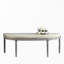 Banc rembourré capitonné beige clair Coastal