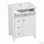 Meuble-lavabo noir 24 po avec lavabo et tablettes réglables-112498574