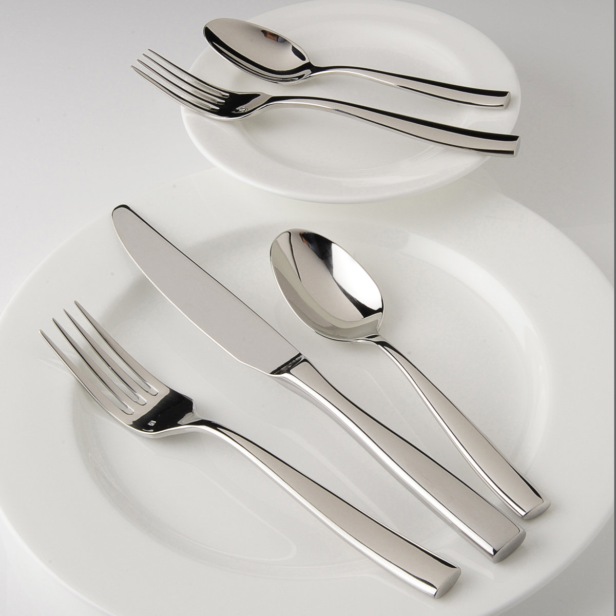 Fortessa Lucca 5 Piece 18/10 Stainless Steel Flatware Set, Service for ...
