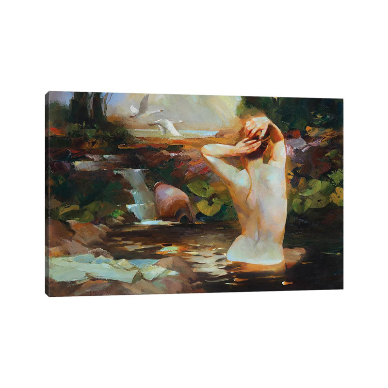 Swan Lake 1 Piece Wrapped Canvas Painting, 20.32 cm H x 30.48 cm W