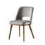 Foyer Upholstered Open-Back Chair with Wooden Base-1349894855-1349894859