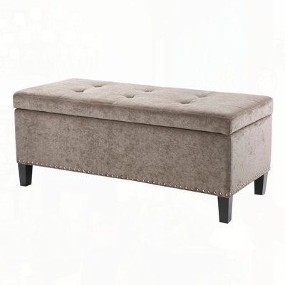 Banc de rangement capitonné à fermeture douce