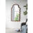 30X1.5X55" Arch Wood Mirror With Unique Frame