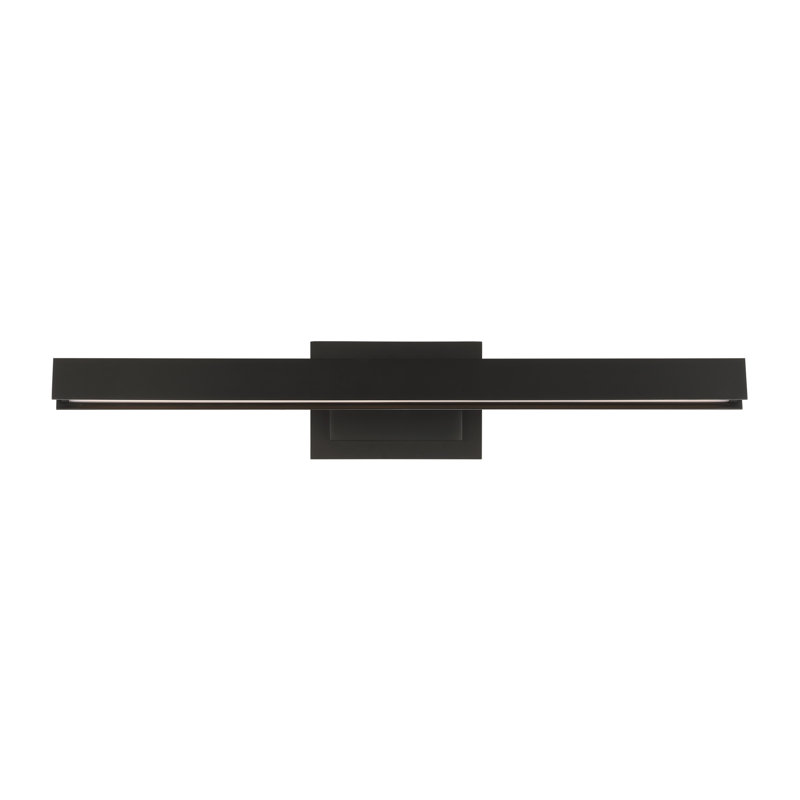 Bau Dimmable LED Wall Mounted Picture Light, 3" H x 30" W x 8" D, Nightshade Black