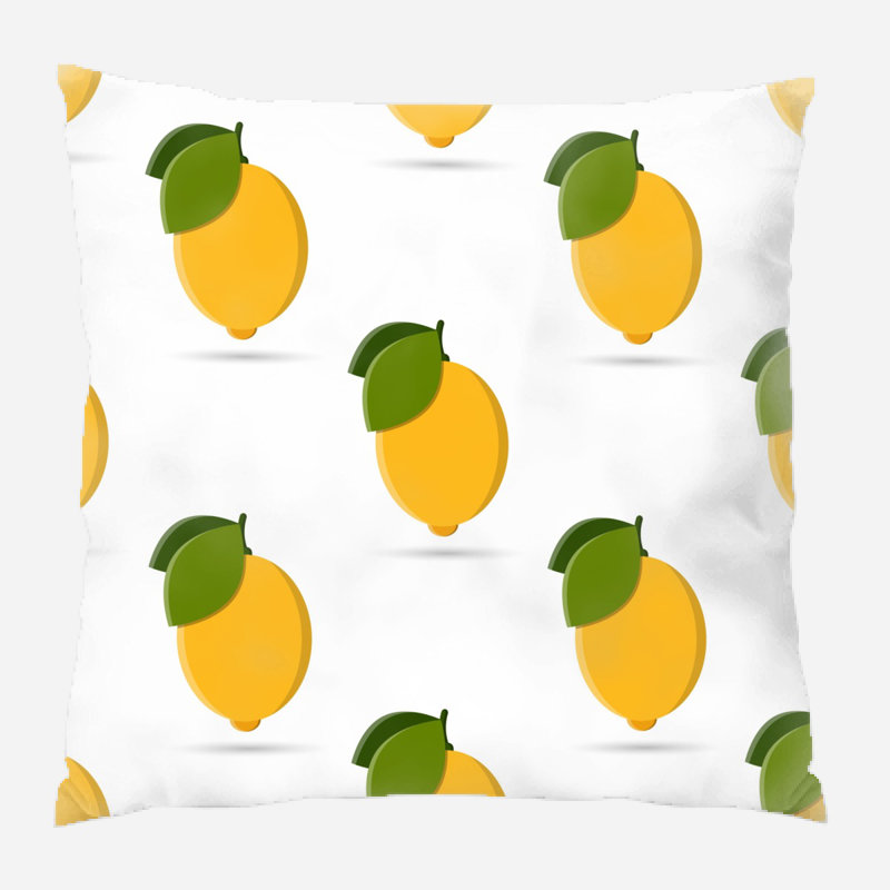 Coussin citron Oconto, Microsuède, Intérieur