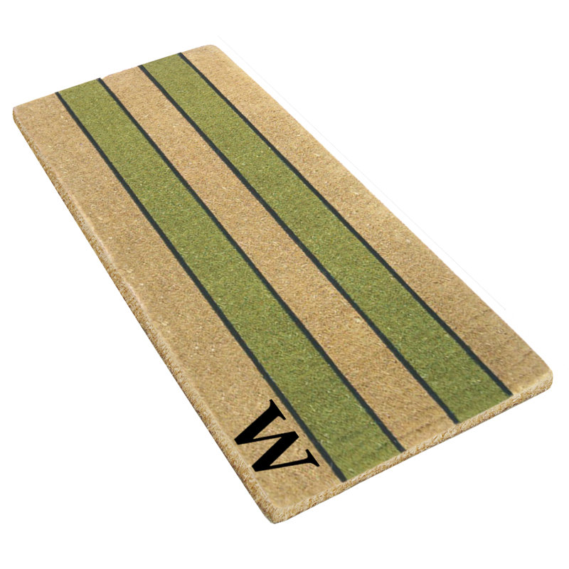 Non-Slip Striped Outdoor Doormat, W