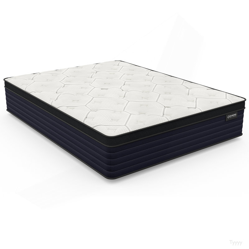 Diamond Cleo Cool Copper Ulta Supportive, Pressure Relief Memory Foam Hybrid With Luxurious Euro-Top 14" - Firm Feel (Twin), Greenguard Gold Certified, White Label Ready