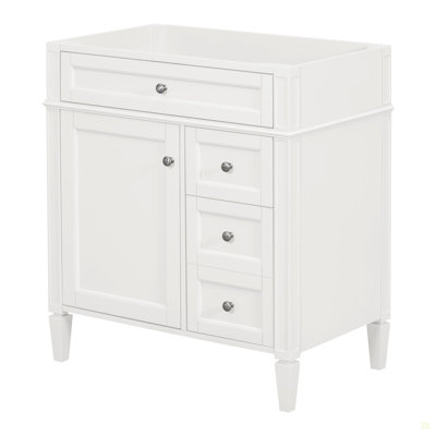 Meuble-lavabo de salle de bain 30 po sans lavabo supérieur, armoire de rangement moderne avec 2 tiroirs et un tiroir basculant