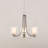 3 - Light Steel Dimmable Chandelier