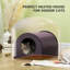 Maison féline chauffée, imperméable pour les chats, chaleureuse et confortable, refuge pour animaux brun, sommeil paisible, imperméable