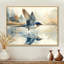 Oiseau hirondelle écumant l'eau - art mural oiseau pour le salon-372004593-372004544-372004604
