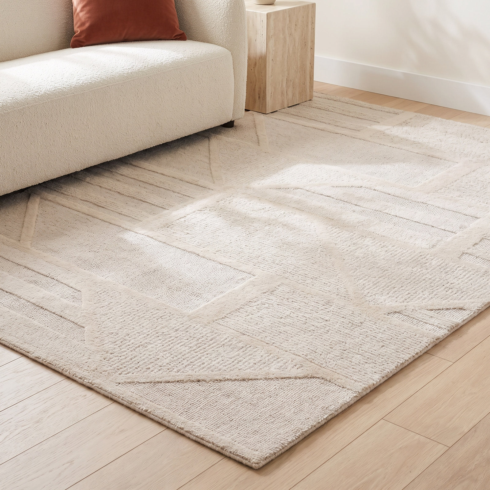 Hand-Tufted Wool Rug, Rectangle 5' x 7'6"