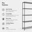 80cm W Steel Height -Adjustable Shelving Unit-66223279