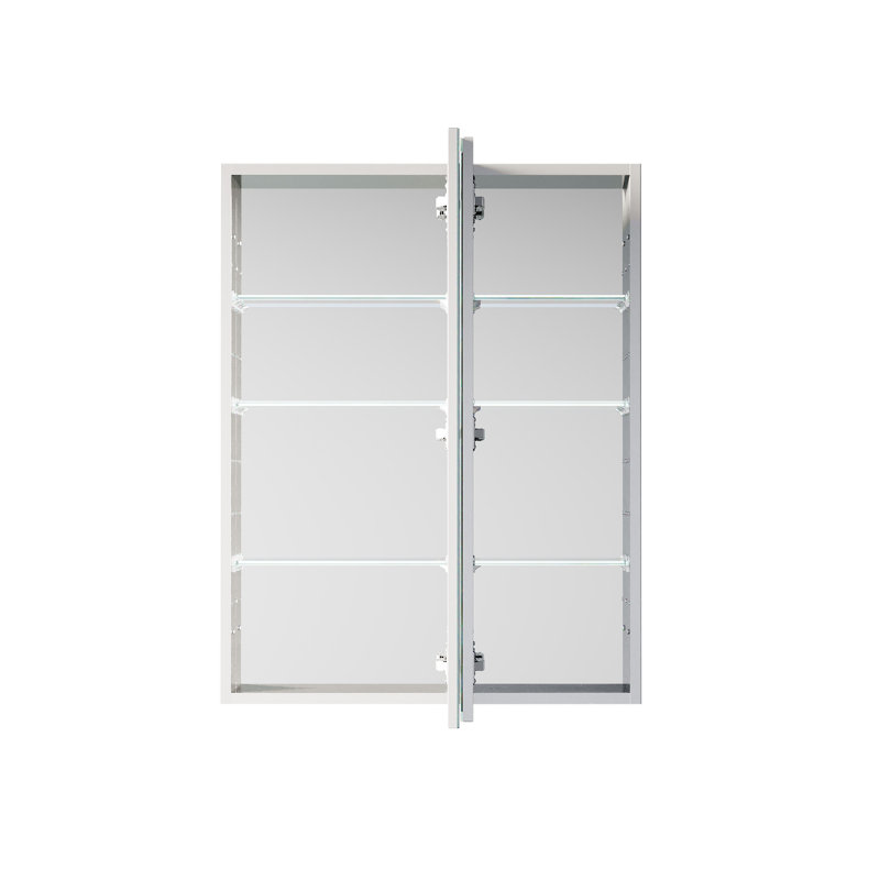 28"W X36"H Recessed Or Surface Wall-Mount Bathroom Aluminum  Medicine Cabinet Combo With Adjustable Glass Shelves