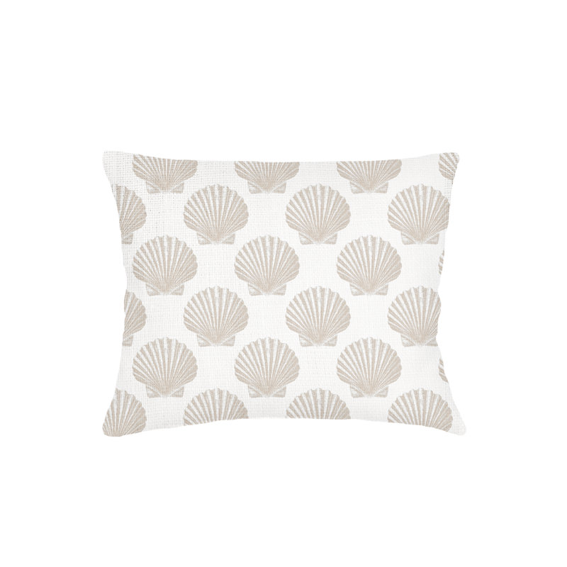 Couvre-oreiller en lin naturel beige, Beige, Rectangle 20" H x 30" W, Pillow Cover Only - No Insert