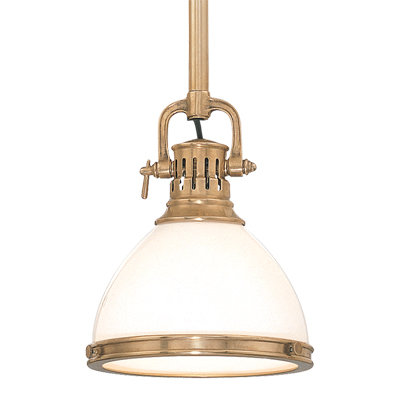 Randolph 1 - Light Pendant, Aged Brass, 10"