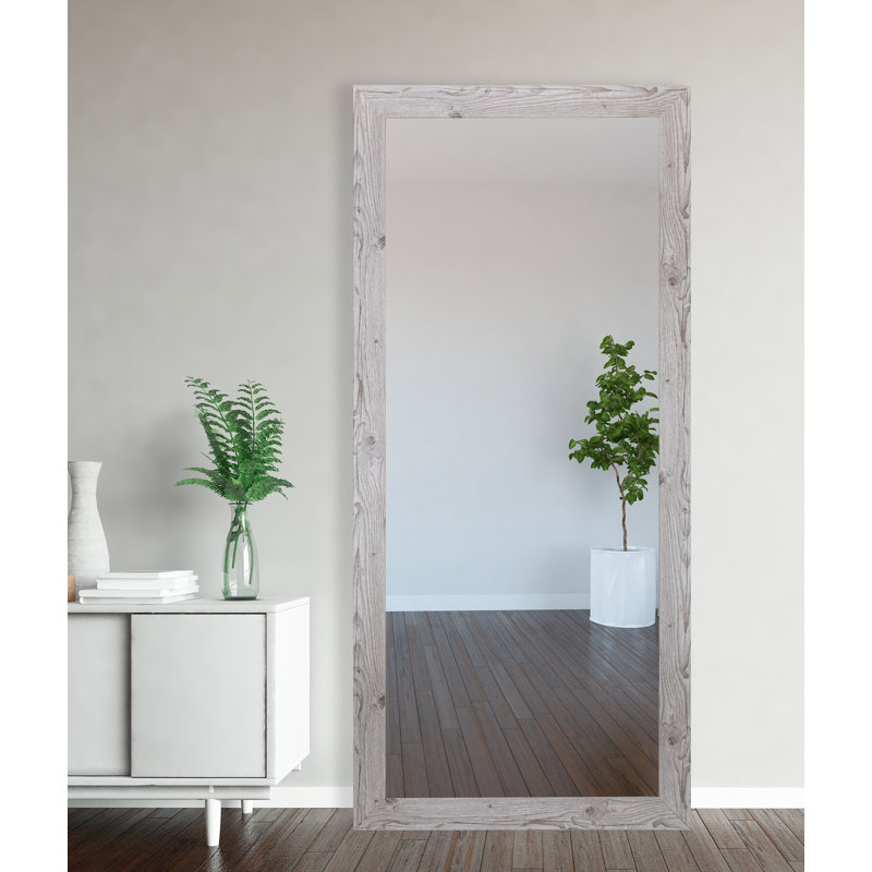Lodhi Wood Flat Mirror, 70.5" H x 32" W