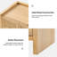Armoire moderne en chêne à 2 portes avec façade géométrique Varnum-117528526