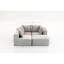 Tous - Compressé, 4 sièges, gris fumée, velours côtelé, sans assemblage, modulaire, structure modulaire de salon personnalisée, disposition personnalisable