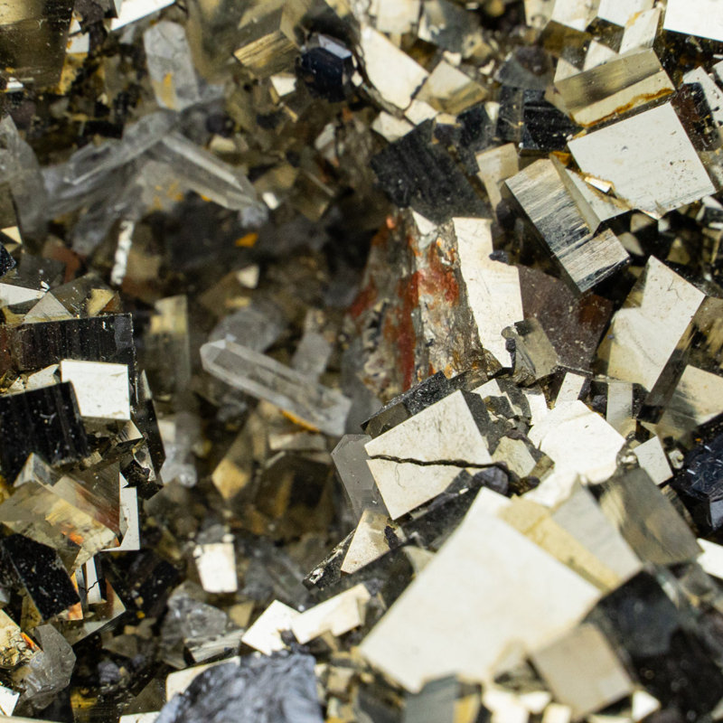 Pyrite avec sphalérite du Madan, Rhodope, bulgarie