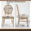 Chaise de salle à manger 2 pièces avec structure en bois massif et conception empilable