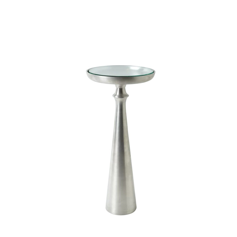 Table d'appoint Minaret-Sm, Nickel satiné
