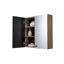 Ontario Oak Black Double Cabinet