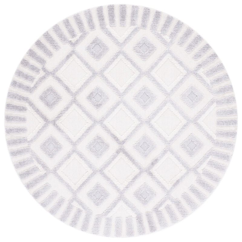 Tapis à motif géométrique LaKee Performance, Rond 6 pi 7 po
