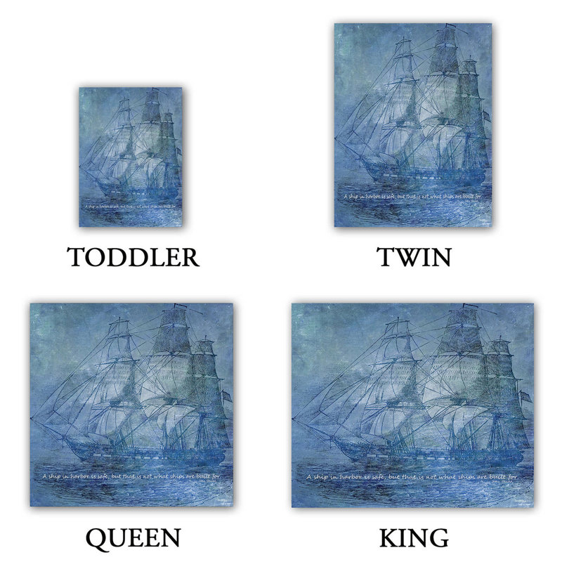 Polyester Duvet Cover, 1 Queen Duvet Cover + 2 Standard Shams, Blue