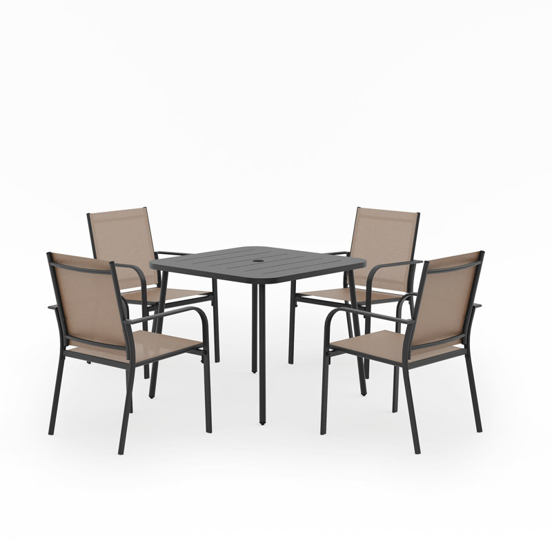 Ensemble repas en métal pour 4 personnes
