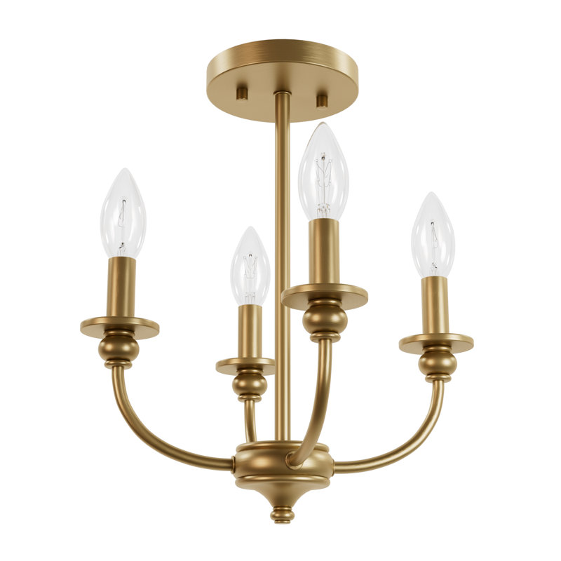 Southcrest 4 Light 13" Semi Flush Mount, Luxe Gold