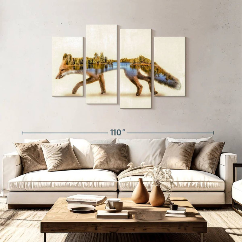 Brampt Forest Fox, 48" H x 75" W